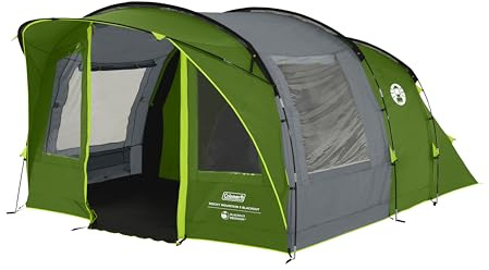 Coleman Rocky Mountain 5 BlackOut Tent | 5 Man Family Tunnel Tent with 2 Special Darkened Bedrooms and Living area | 5 Person Camping Tent | 4500mm Waterproof | Sewn-in Groundsheet