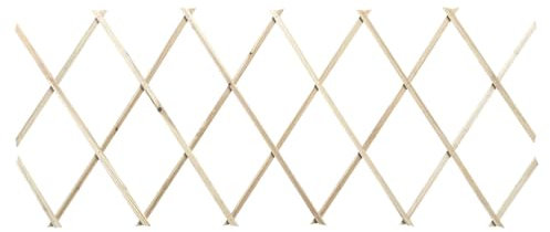 Acomoda Textil – Celosía Extensible de Madera Natural Elegante, Resistente y Versátil para Plantas Trepadoras. Valla Decorativa de Ocultación para Balcón, Patio y Jardín. (180X30 cm)