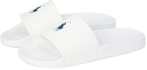 Polo Ralph Lauren Men's Sneaker, 0, Blanc/Bleu Marine, 47 EU