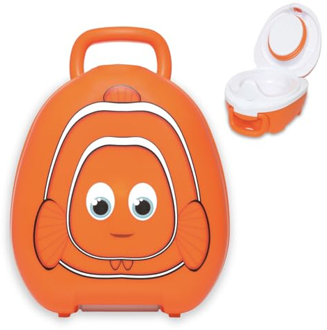 My Carry Potty - Clownfish Travel Potty - Award Winning Portable Toilet Seat for Toddlers Kids Can Take Anywhere
