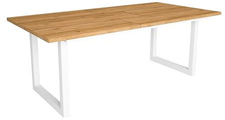 Skraut Home - Mesa de Comedor | 10 Comensales | 200 | Robusta y Estable Gracias a su Estructura y Patas macizas | Ideal para reuniones Familiares | Roble | Estilo Industrial