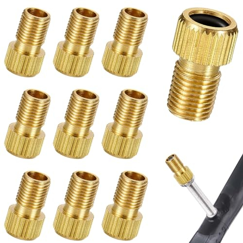 Ventil Adapter 10 Pcs Fahrradventil Adapter mit Dichtring, Sclaverand Presta Dunlopventil Ventiladapter Fahrrad Französisches Ventil Fahrrad Ventil-Adapter DV & SV