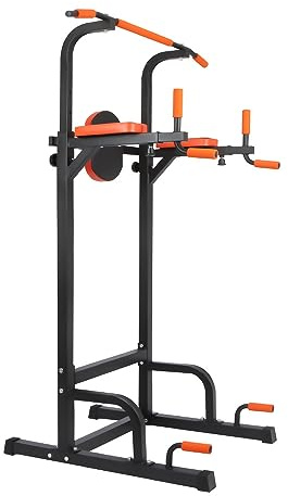 Panana Adjustable Power Tower Pull Up Bar Station, Heavy Duty Dip Station with Height Adjustment, Multi-Function Pull-Up Rack for Home Gym Strength & Ab Training (440lbs Capacity)