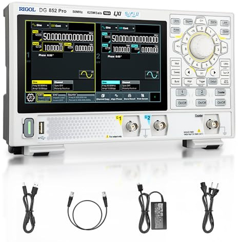RIGOL Signalgenerator,DG852 Pro Funktionsgenerator,tragbar,50MHz,625Msa/s,16 Bit,2 Ausgangskanäle,unterstützt mobile Stromversorgung