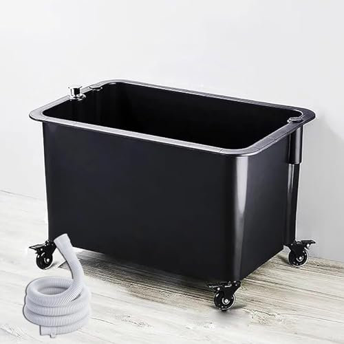 Lavandino per Lavapavimenti Commerciale Lavabo per Lavapavimenti con Tubo di Scarico, Lavandino per Lavanderia a Pavimento Vasca Piscina Lavapavimenti per Garage da Cucina,Wheel