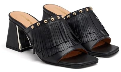 GIOSEPPO Mules TACÓN Y Piel Flecos DIXFIELD
