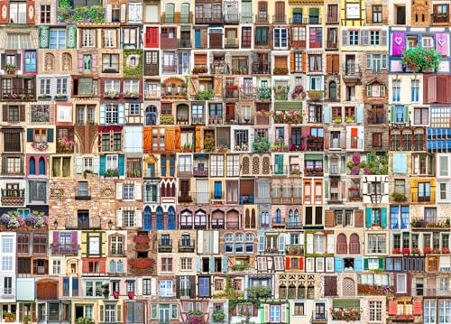 Beautiful Windows Jigsaw Puzzles for Adults 1000 Piece Flowers Windows Jigsaws 1000 Pieces for Adults