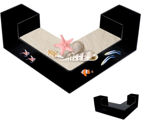 LPEPLL Tunnel Décor pour Aquarium, Accessoire d'Aquarium en ABS, Refuge d'angle pour Crevettes, Poissons et Écrevisses, Idéal pour Aquariums d'eau Douce et Salée
