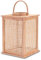 Decorasian Windlicht aus Bambus – Holzlaterne & Windlichtsäule für innen – Laterne aus Holz – Boho Windlicht Laterne