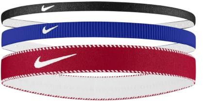 Nike Flex Classic Mixed Width 3PK Fascia per capelli da donna Game Royal/University Red/White One Size