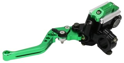 Leva frizione freno Pompa freno frizione per cilindro per maestro leva per moto manubrio idraulica 22mm per Honda per Yamaha per Kawasaki(Verde,Left)