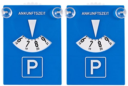 DIYexpert Parkscheibe Auto mit Eiskratzer | Made in Germany | [2 Stück] |STVO-konform und inklusive Einkaufswagenchips | Perfekt auch als Parkuhr für Motorrad