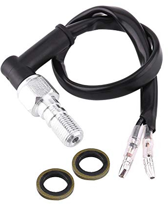 Hydraulic Brake Switch, Universal Motorcycle Pressure Light Switch Rear Set Stoplight with Washers(M10x1.25) hydraulic brake pressure light switch in line front tusk motorcbicyle m