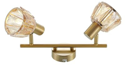 Lindby Ceiling Light Kosta dimmable in Gold Made of Metal for e.g. Living Room & Dining (2 Light Sources, E14) from floodlight Spotlight