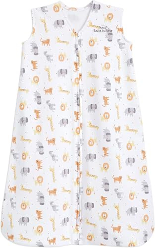 HALO Sac de Couchage pour bébé 0,5 tog Sleepsack | 100% Coton, Jungle pour Les bébés | Changement de Couche à accès à Zip Facile | Lullaby Trust Partners | Unisexe, garçons et Filles, 18-36 Mois