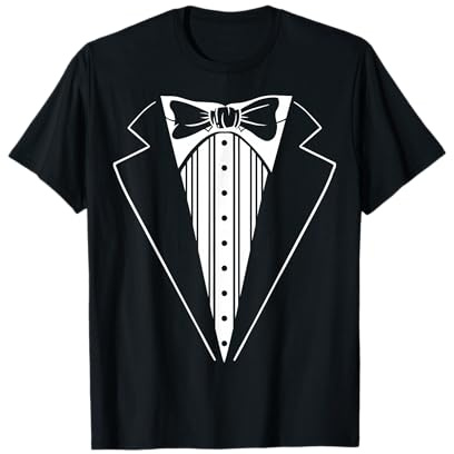 Suit print bow tie tuxedo vest men kids women jacket T-Shirt