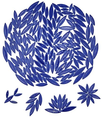 Mosaïques en céramique de pétales de feuilles pour le bricolage, 500 g, pièces de mosaïque irrégulières, pierres de fabrication pour le bricolage, loisirs, art mural, décoration murale
