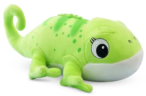YCVBCY Simulation Chamäleon Plüschtier,Grün Chamäleon Kuscheltier aus weichem Plüsch zum Kuscheln und Spielen lustige Schlafkissenpuppe niedliches Plüschtier - 30 cm