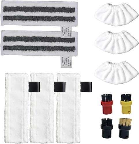 Zubehör für Kärcher Dampfreiniger EasyFix SC1 SC2 SC3 SC4 SC5, Mikrofaser Tücher für Bodendüse, Handdüse Überzug, Rundbürsten Ersatzteile