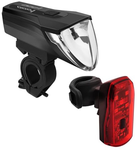 ANTELA Fahrradlicht Set StVZO Zugelassen Fahrrad Licht LED USB-C Aufladbar, IPX4 Fahrradbeleuchtung Fahrradlicht Vorne Fahrradlampenset mit Frontlichter Rücklicht