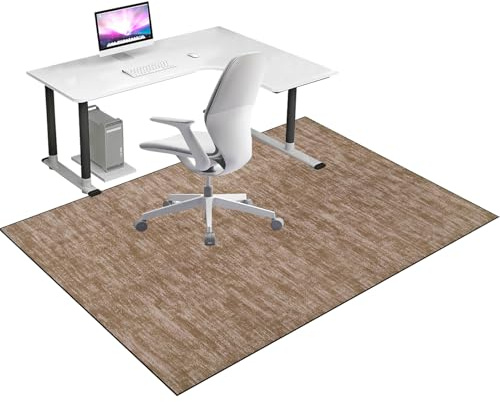 Alfombra Silla Oficina Gaming 80 x 120 cm, Protector Suelo Silla Ruedas, Alfombrilla de Protección para Suelos Duros, Protector Suelo Silla de Escritorio, Tapete Protector de Suelo antiarañazos