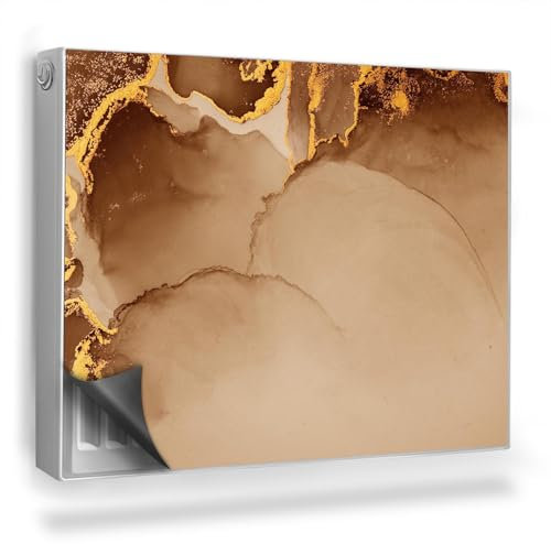 Alfombrilla Magnética 80x60 cm para Radiador Fácil Instalación Magnético Panel Decorativo Protección contra el Polvo y Daños - Manchas de Pintura delicadas, Colores cálidos.