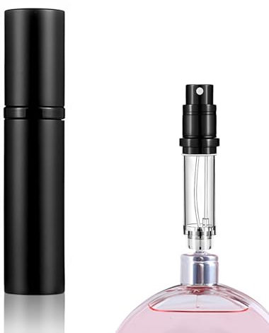 Artomnivera 5ml Travel Perfume Atomiser Refillable, Leakproof Luxury Perfume Refillable Bottle, Mini Perfume Bottles Empty for Travel, Bottom Pump without Funnel, Cologne Dispe for Men Women