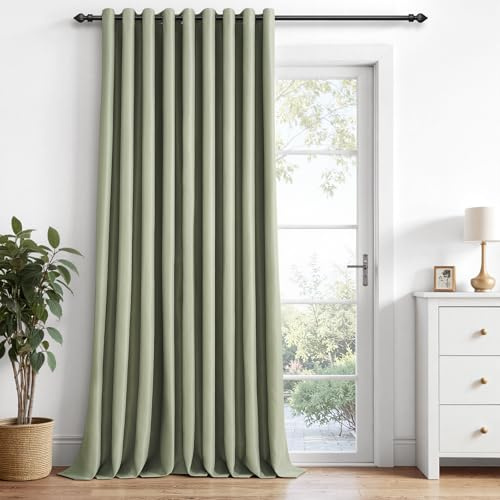MRTREES Tende Termiche Oscuranti per Interni Moderne, Tenda Verde Termica Isolante Fonoassorbente, Tende Coprenti con Occhielli per Camera da Letto Soggiorno 200x260 CM, 1 Pezzo