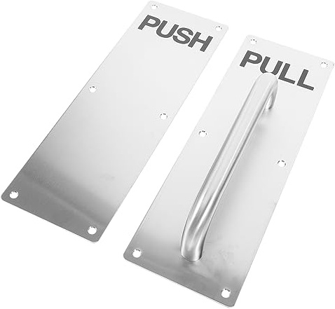 TOBBOMEY Maniglia Push- Acciaio Inox 304 Per Porta Commerciale, Piastra Di Spinta e Trazione Robusta Per Porte Interne, Uso Residenziale e Industriale, Accesso Rapido e Sicuro, Versione Singola
