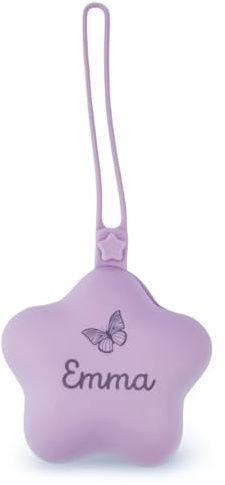 Cocholate | Porta ciucci in silicone personalizzati | Salva ciucci bambino | Senza BPA | Custodia per ciucci personalizzabile (rosa bastone)