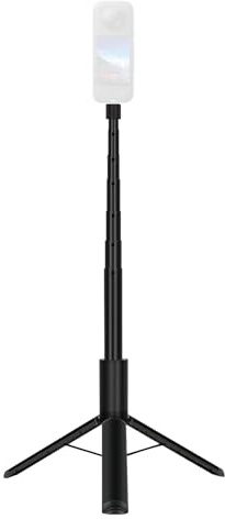 Camnoon 122 cm/48 tum Selfie Stick stativ med utdragbar stång 2-i-1 kamerastativ och selfie-stick med adapter för GoPro Max Hero 12/11/10/9/8 Insta 360 X5/X4/X3/X2/ONE