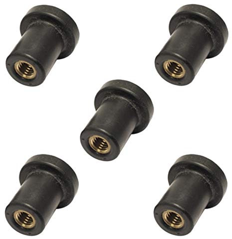 cyclingcolors 5x Tuerca de goma surtida pernos tornillos de parabrisas motocicletas coche negro, M4