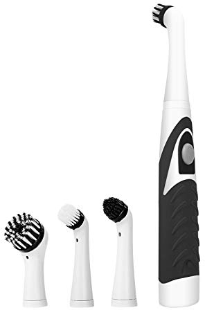 Nicoone Electric Cleaning Brush,Household 4 in 1 Electric Scrubber with 4 Heads,Kitchen Accessories Suitable for Bathroom Household Tub Tile Floor Wall Kitchen