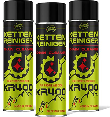 Syprin, pulitore per catena per bicicletta, pulitore per mountain bike, e-bike e bici da corsa, di alta qualità, prodotto in Germania, 3 x 500 ml