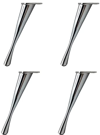 apdm 4 Stück Metallmöbelbeine, diagonale Beine, Moderne Sofabeine, Tischschrank, Möbelzubehör, Metallbeine für Sofabeine, Schreibtisch, Teetischbeine, TV-Schrankbeine (23cm/9.06in,Bright Light)