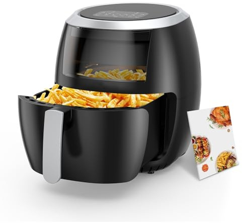 Aptliton Digital Air Fryer 7L, Oil Free Large Air Fryers with Rapid Air Circulation, Touch Screen, Timer & Temperature Control, Dishwasher Safe, Grill, Bake, Roast, Reheat, Low Noise, Includes Recipe