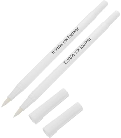 Milisten 2 Pz Penna Da Colorare Strumento Per Disegnare Torte Fai Da Te Marcatori Commestibili Penne Commestibili Bianche Per Decorare Biscotti Penna Per Dolci Matita Torta Bianca Plastica