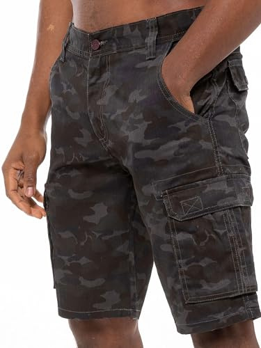 BRAND KRUZE Mens Shorts Cargo Combat Camouflage Summer Casual Cotton Half Pants