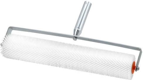 QWORK® Rodillo de ventilación de 50 cm con protección contra salpicaduras, longitud de púas de 21 mm, para eliminar burbujas y para superficies lisas