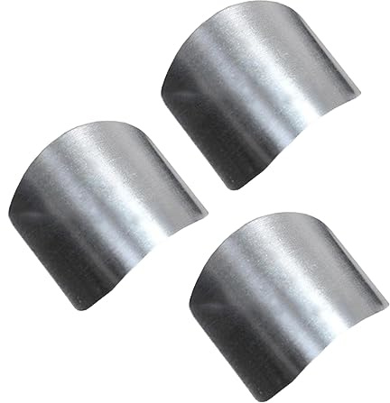 VALICLUD 3piezas Protector de Manos de Acero Inoxidable Protector de Dedos para Cocina Protección contra Cortes Herramienta de Cocina Hogar para Picar Verduras y Cortar Frutas Seguridad
