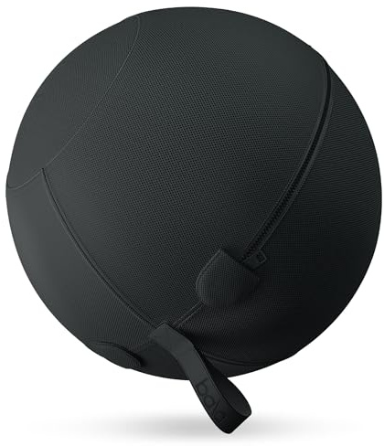 Bala Balance Ball - Exercise Ball Chair for Yoga, Pilates, Barre, Core Strengthening & Physical Therapy - Women's Gym Equipment & Workout Accessories - Charcoal