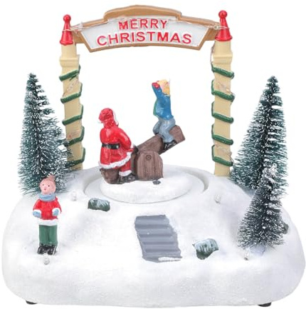 Caja de música multifuncional, funciona con pilas/USB, pantalla giratoria para interiores con luz LED de alta calidad y luz nocturna