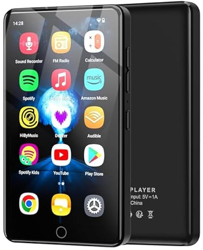 96GB MP3 Player with Bluetooth and WiFi, 4.02 IPS HD Touch Screen MP4 Player with Speakers, Music Player for Kids with Android 13 OS, Android MP4 MP3 Player with Spotify, Deezer, Play Store