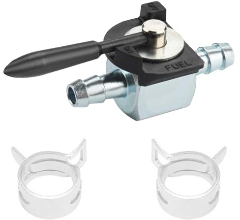 Lot de 12 valves d'arrêt de carburant 1/4 de qualité industrielle avec 12 colliers de serrage inclus, modèles étanches pour l'entretien des machines, valves de coupure d'essence