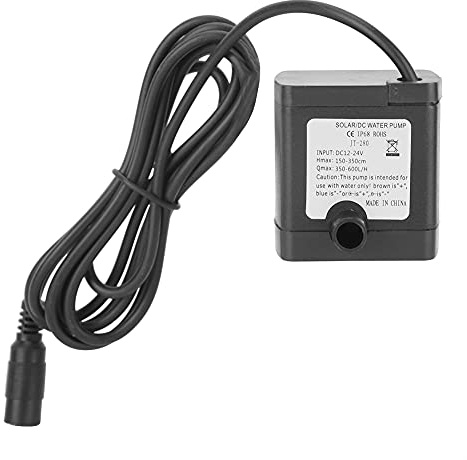 KIMISS Solenergi DC Vattenpump Miniborstlös Dränkbar Pump för Fontäner och Akvarier, 24V, Kompakt 650L/H Flödeshastighet