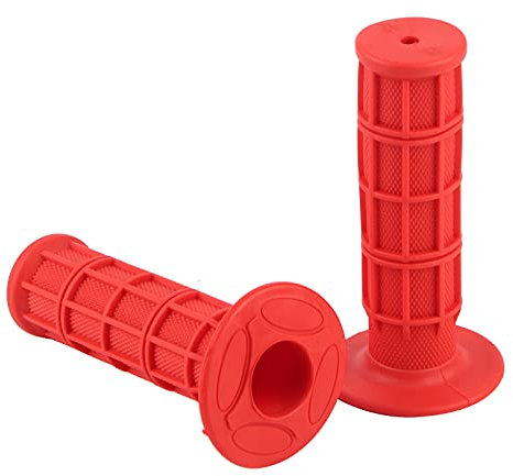 Akozon Pit Bike Grips 125 Stomp + Handle bar Hand, 22mm 7/8 inch Silicone Soft Hand for Dirt Motorcycle(red) red poignee Rouge
