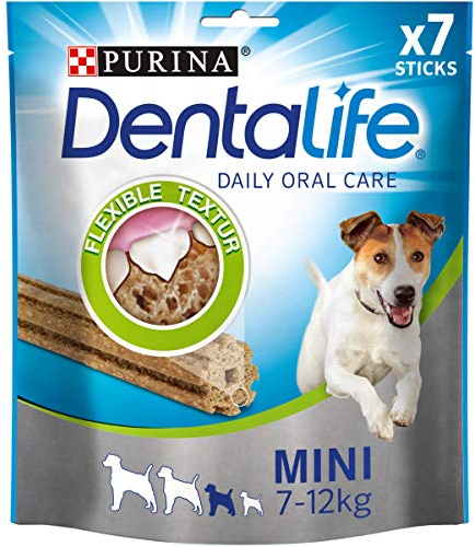 Dentalife PURINA Zahnpflege-Snacks für Kleine bis Große Hunde, Reduziert Zahnsteinbildung, 5er oder 6er Pack, 6 x 115 g