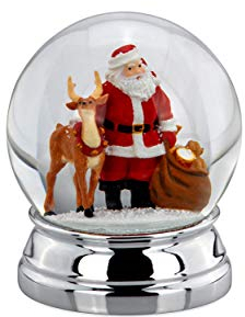 Palla di neve Babbo Natale/renna XL, altezza 12,0 cm, diametro 10,0 cm