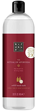 RITUALS Handseife Nachfüllpackung von The Ritual of Ayurveda, 600 ml – Mit Indischer Rose & Süßmandelöl – Beruhigende & Pflegende Eigenschaften