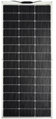 enjoy solar® ETFE Semiflexibel Monokristallin Solpanel 150W 12V, 182 * 182mm PERC Solceller med 10 Busbars - Perfekt för Husbil, Balkonganläggning, Trädgårdshus, Båt